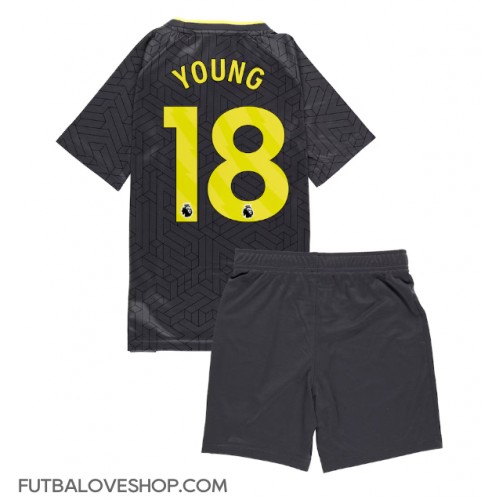 Dres Everton Ashley Young #18 Preč pre deti 2024-25 Krátky Rukáv (+ trenírky)